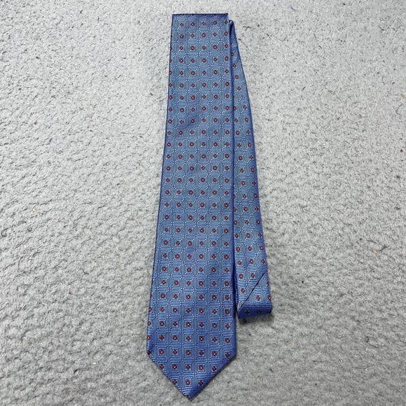 Brooks Brothers Other - Brooks Brothers Tie Mens One Size‎ Blue Geometric Classic Width Silk Necktie